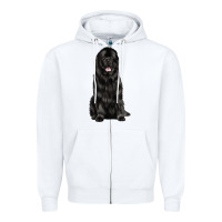 White newfoundland dog Zipper Hoodie - LillyAllenDesigns
