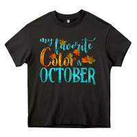 Asphalt my favorite color is october Heavy Core Tee - HRA Design Shop