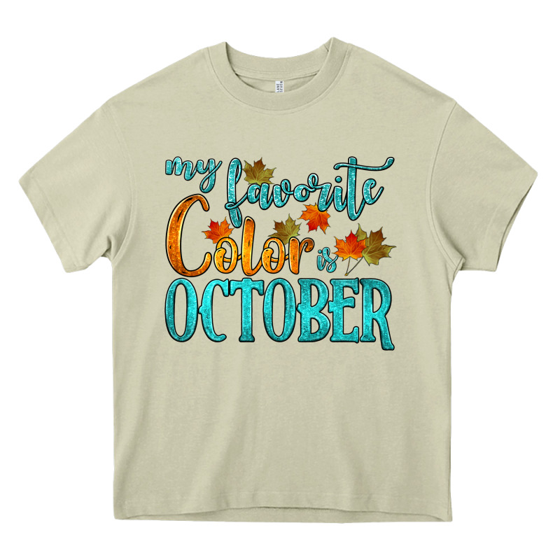 My Favorite Color Is October Heavy Core Tee by HRA Design Shop | Teevron