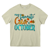 Mossy my favorite color is october Heavy Core Tee - HRA Design Shop