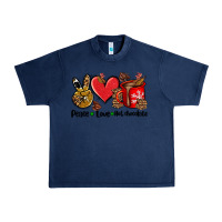 Navy peace love  hot chocolate Urban Heavy Tee - AdoDesignShop