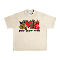 Sandshell peace love  hot chocolate Urban Heavy Tee - AdoDesignShop