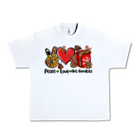 White peace love  hot chocolate Urban Heavy Tee - AdoDesignShop