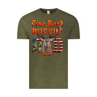 Vintage Olive The Best Bucking Dad Ever Vintage Tee - LillyAllenDesigns