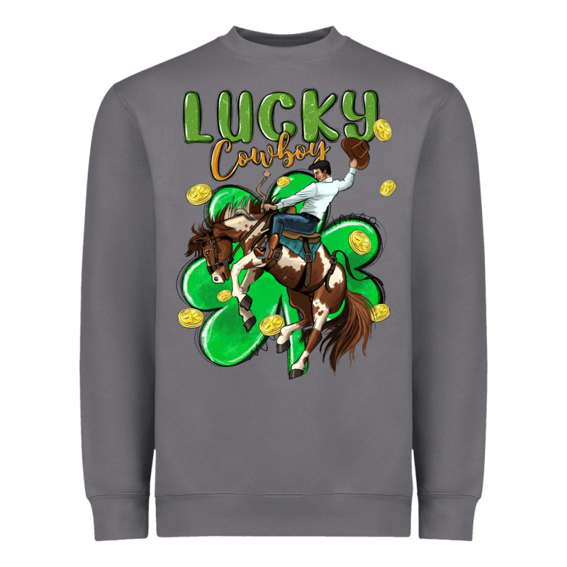 Lucky Cowboy Heavyweight Sweatshirt by MaliasSmallBusiness | Teevron