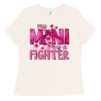 Bone My Mini Is a Fighter with Ribbon Ladies Tee - texasbilliewilder
