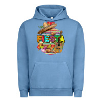 Pigment Pebble Blue Fiesta Urban Hoodie - FaDigitalArtStudio
