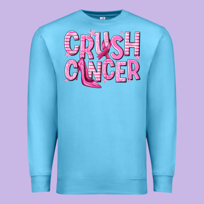 Crush Cancer Premium Sweatshirt Designed By Nancycooperartshop