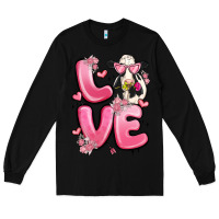 Black love cow valentine's day Long Sleeve Tee - MaliasSmallBusiness