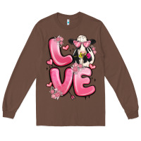 Chestnut love cow valentine's day Long Sleeve Tee - MaliasSmallBusiness