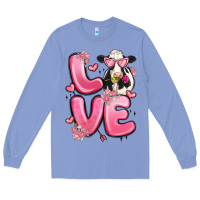 Colony Blue love cow valentine's day Long Sleeve Tee - MaliasSmallBusiness