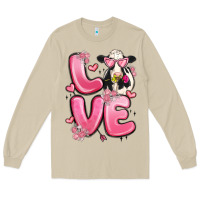 Mushroom love cow valentine's day Long Sleeve Tee - MaliasSmallBusiness