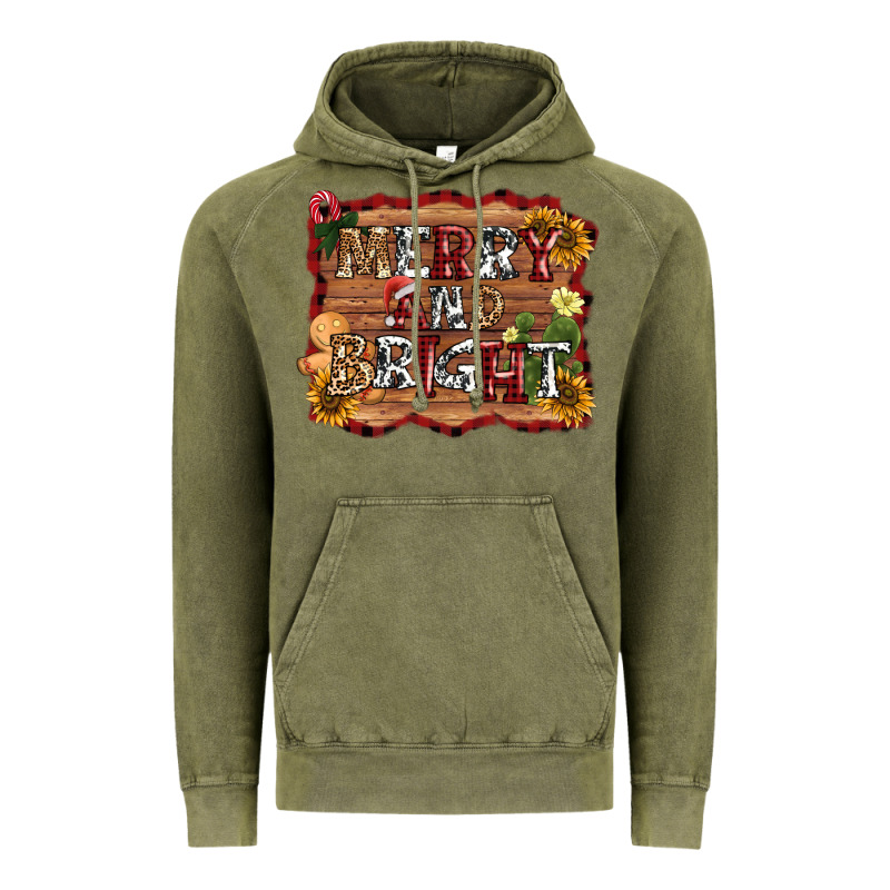 Merry And Bright Vintage Hoodie by AdoDesignShop | Teevron