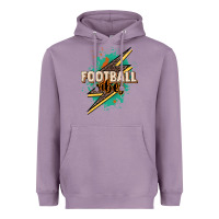 Lavender Football vibes Heavyweight Hoodie - NancyCooperArtShop