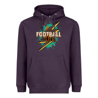 Plum Football vibes Heavyweight Hoodie - NancyCooperArtShop