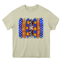 Mossy American police brushstrokes Heavy Core Tee - Neo Western