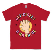Red officially a handful Classic Tee - MaliasSmallBusiness