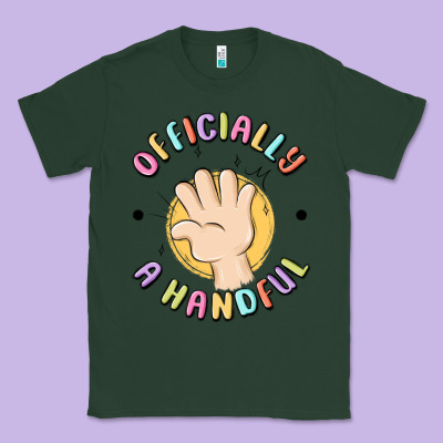Officially A Handful Classic Tee Designed By Maliassmallbusiness
