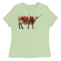 Matcha longhorn Ladies Tee - RanaPortraitStore
