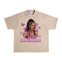 French Oak breast cancer awareness afro woman Urban Heavy Tee - NancyCooperArtShop