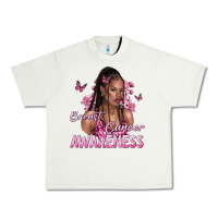 Pistachio breast cancer awareness afro woman Urban Heavy Tee - NancyCooperArtShop
