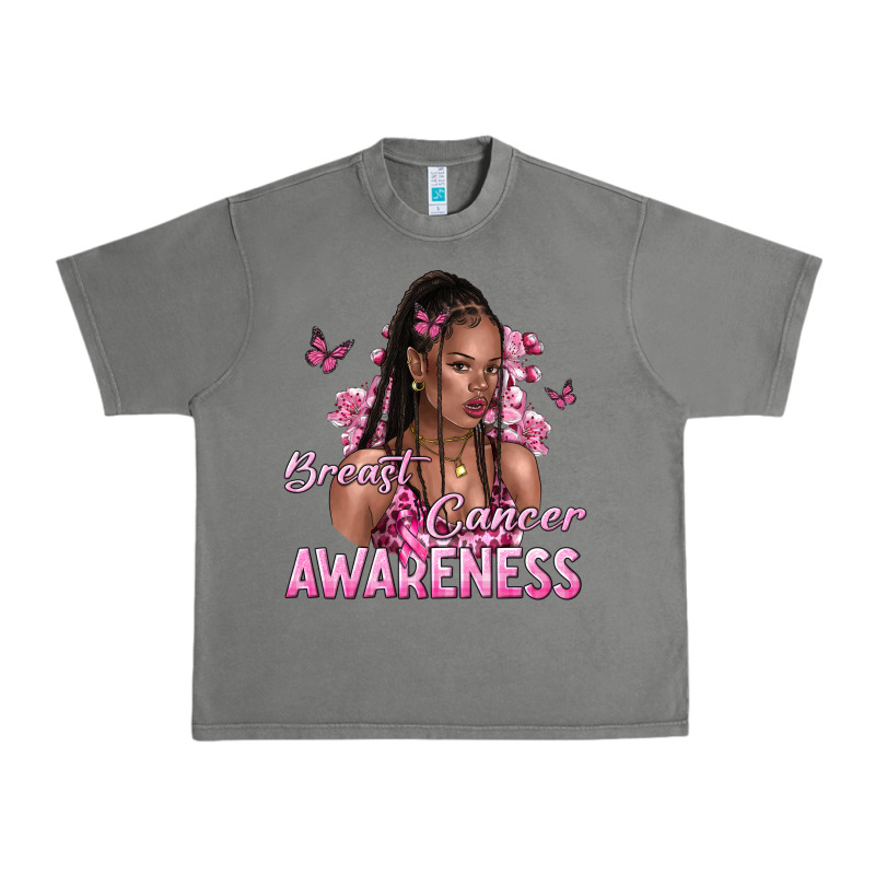 Breast Cancer Awareness Afro Woman Urban Heavy Tee by NancyCooperArtShop | Teevron