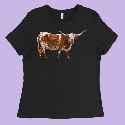 Longhorn Ladies Tee Designed By Ranaportraitstore