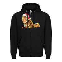 Black christmas persian cat Zipper Hoodie - LillyAllenDesigns