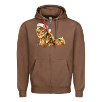 Chestnut christmas persian cat Zipper Hoodie - LillyAllenDesigns