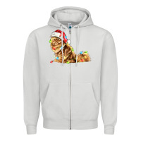 Dove Grey christmas persian cat Zipper Hoodie - LillyAllenDesigns