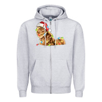 Heather Grey christmas persian cat Zipper Hoodie - LillyAllenDesigns