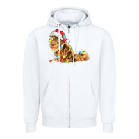 White christmas persian cat Zipper Hoodie - LillyAllenDesigns