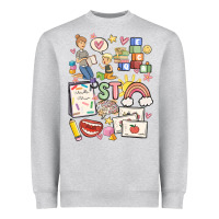 Heather Grey can't talk right now doing speech therapy stuff Heavyweight Sweatshirt - MaliasSmallBusiness
