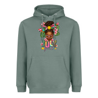 Sage July Girl Afro Woman Summer Heavyweight Hoodie - texasbilliewilder