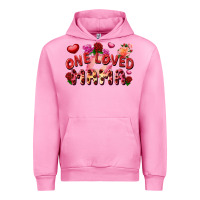 Fuchsia Pink One loved mama Valentine's Day Urban Hoodie - FaDigitalArtStudio