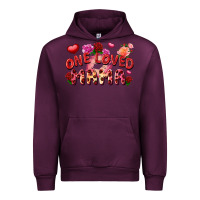 Mauve Wine One loved mama Valentine's Day Urban Hoodie - FaDigitalArtStudio