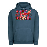 Pigment Midnight Navy One loved mama Valentine's Day Urban Hoodie - FaDigitalArtStudio