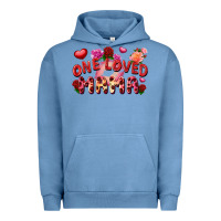 Pigment Pebble Blue One loved mama Valentine's Day Urban Hoodie - FaDigitalArtStudio