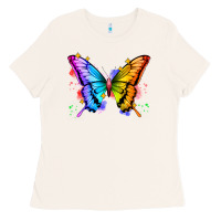 Bone rainbow butterfly Ladies Tee - Zillion Design Studio