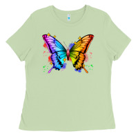 Matcha rainbow butterfly Ladies Tee - Zillion Design Studio