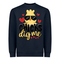 Navy chicks dig me Heavyweight Sweatshirt - MaliasSmallBusiness
