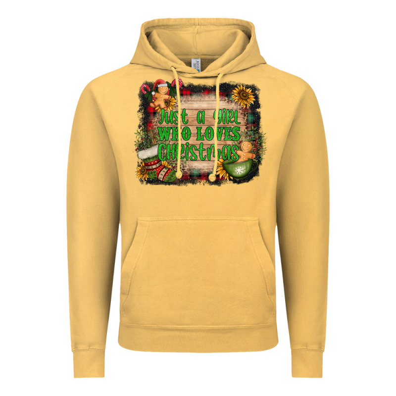 Just A Girl Who Loves Christmas Vintage Hoodie by AdoDesignShop | Teevron