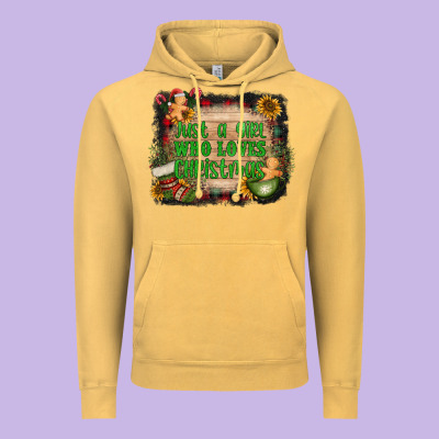 Just A Girl Who Loves Christmas Vintage Hoodie Designed By Adodesignshop