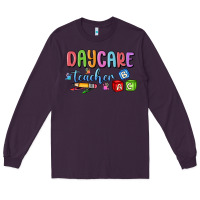Plum daycare teacher Long Sleeve Tee - MaliasSmallBusiness