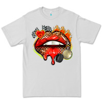 Dove Grey race lips Premium Tee - AdoDesignShop