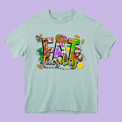 Fat Tuesday Heavy Core Tee Designed By Fadigitalartstudio