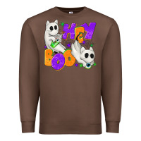 Chestnut Hey Boo with Ghost Cats Premium Sweatshirt - texasbilliewilder