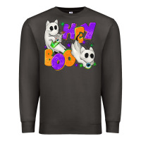 Smoke Hey Boo with Ghost Cats Premium Sweatshirt - texasbilliewilder