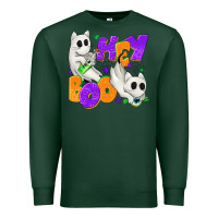Sports Green Hey Boo with Ghost Cats Premium Sweatshirt - texasbilliewilder