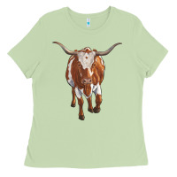 Matcha longhorn cow Ladies Tee - RanaPortraitStore